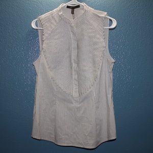 White and black button up BCBG blouse. New with tags